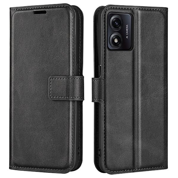 Lompakko Nahkakotelo For Motorola Moto E13 - Musta Black