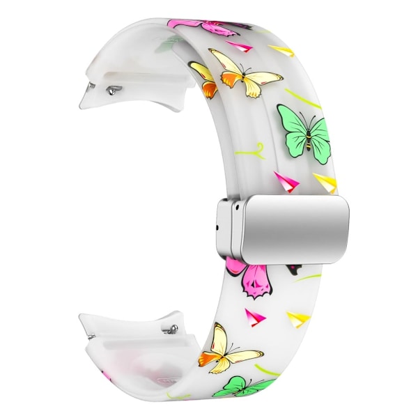 Samsung Galaxy Watch 5 (44mm) / (40mm) / 4 (44mm) / (40mm) mønster silikone urrem - Lysende Sommerfugle Multicolor