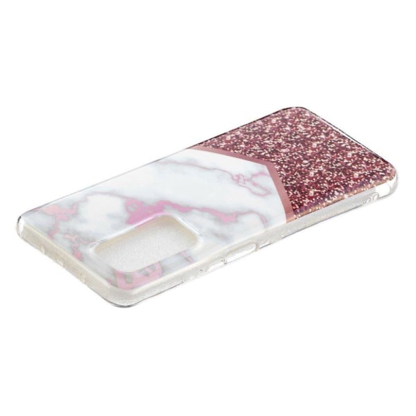 Marble Samsung Galaxy A32 5G Etui - Hvid Marmor og Glitter White