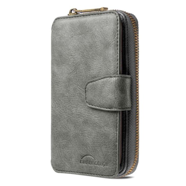 Zipper Wallet Huawei P40 Lite E kotelot - Harmaa Silver grey