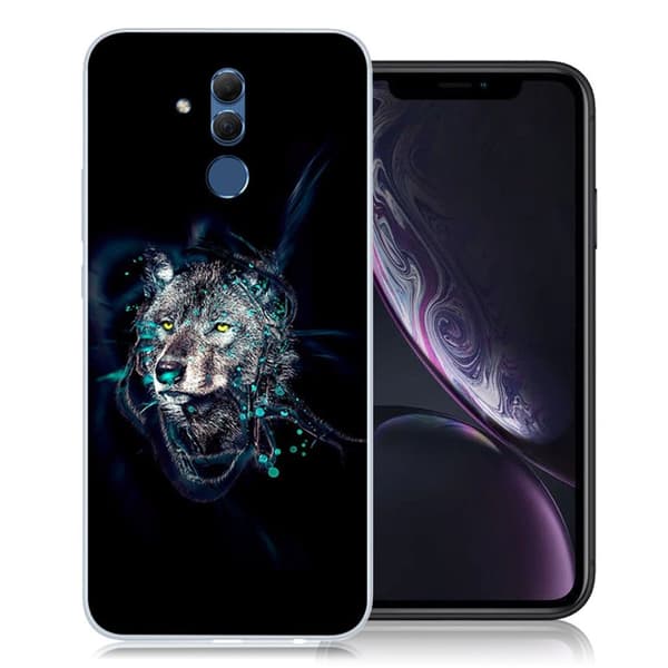 Huawei Mate 20 Lite Unikt bild mönstrat flexibelt och mjukt silikonplast mobilskal - Varg multifärg