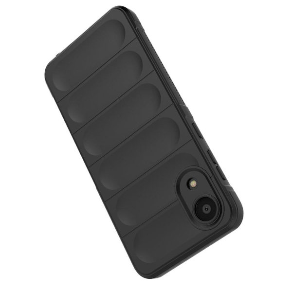 Mjukt greppformat Samsung Galaxy A03 Core skal - Svart Svart