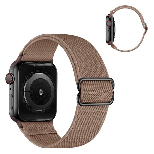 Apple Watch Series 6 / 5 44mm nylon urrem - Lysebrun Brown