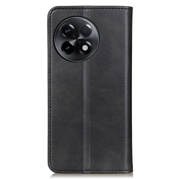 Lompakko-style Aitoa Nahkaa Läppäkotelo For OnePlus 11R / Ace 2 - Musta Black