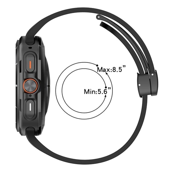 Samsung Galaxy Watch Ultra 47mm Silikon Klockarmband Magnetiskt Fällbart Spänne Handledsrem - Vit Vit
