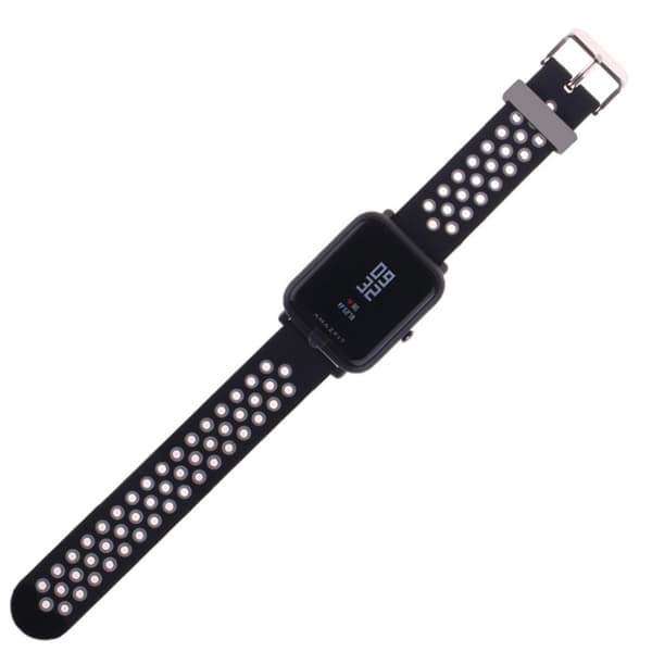 Amazfit GTS kaksivärinen silikonikellonauha - Musta / Harmaa Black