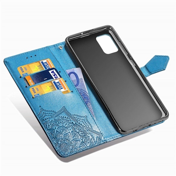 Mandala Samsung Galaxy A51 Flip kotelot - Sininen Blue