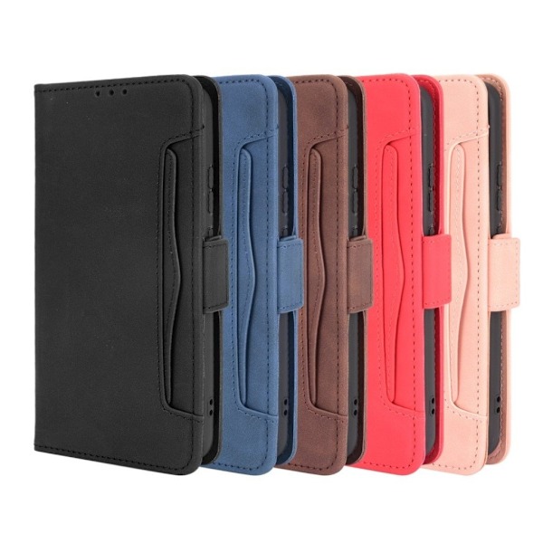 Modern-styled Læder Pung Etui til Nokia 7.3 - Rød Red