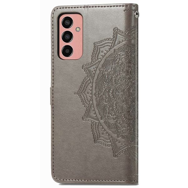 Mandala Samsung Galaxy M13 4g Flippetui - Grå Silver grey