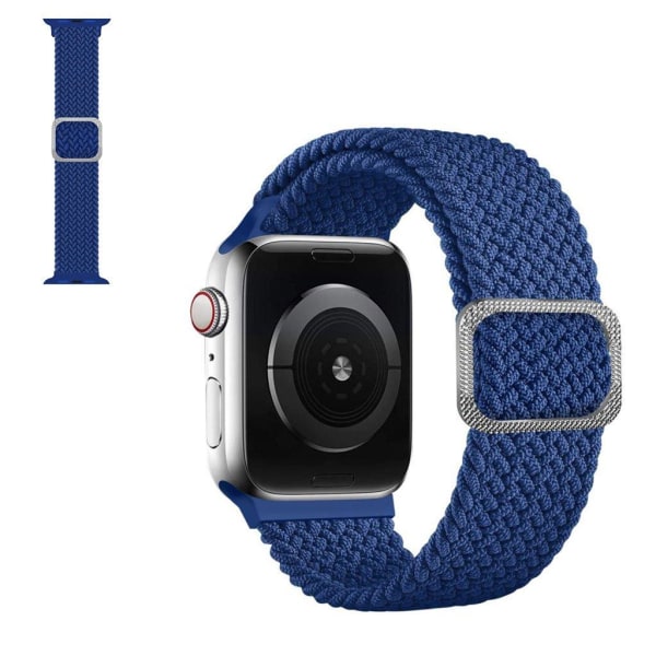 Apple Watch 42mm - 44mm nylonflettet urrem - Blå Blue