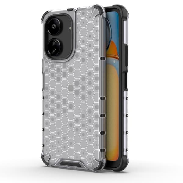 Bofink Honeycomb Xiaomi Redmi 13C / Xiaomi Poco C65 skal - Grå Silvergrå