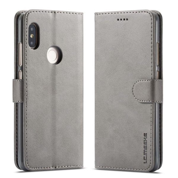 Lc.Imeeke Xiaomi Redmi Note 6 Pro Skinnetui - Grå Silver grey