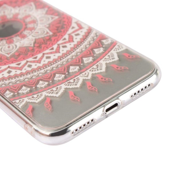 iPhone X Mandala blomst TPU kombi etui - Pink Pink