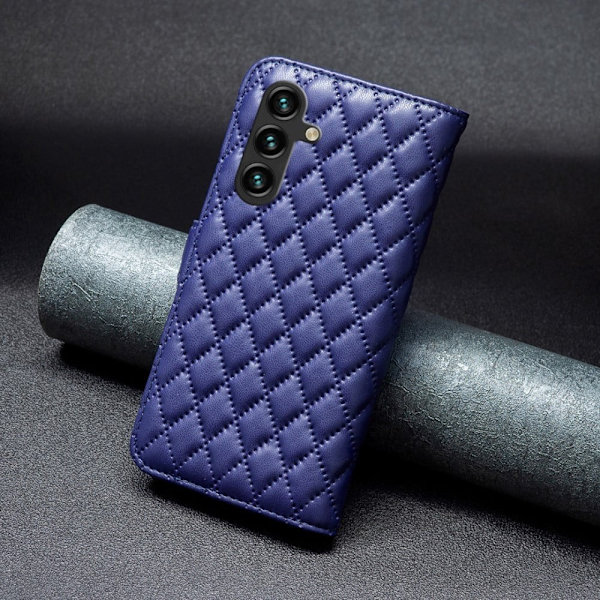 Rombemønster, matt flip-deksel for Samsung Galaxy A16 - Blå Blue