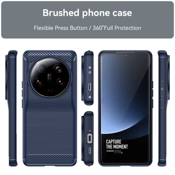 Carbon Flex Etui Xiaomi 13 Ultra - Blå Blue