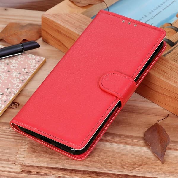 Classic Motorola Edge 50 Fusion flip kuoret - Punainen Red