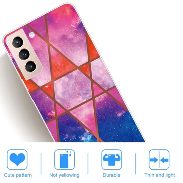 Marble Samsung Galaxy S22 Etui - Rose / Oransje / Blå Multicolor