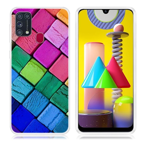 Deco Samsung Galaxy M31 skal - Färgglada Block multifärg