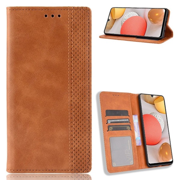 Bofink Vintage läder Samsung Galaxy A42 5G fodral - Brun Brun