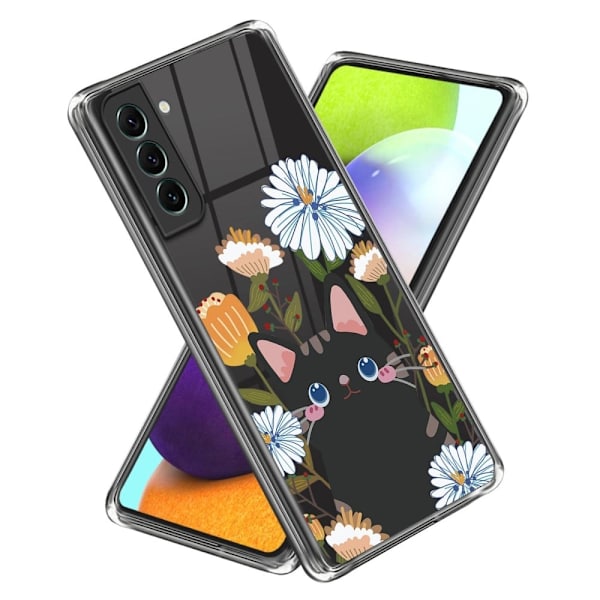 Deco Samsung Galaxy S24 Plus deksel - Blomst / Katt Multicolor