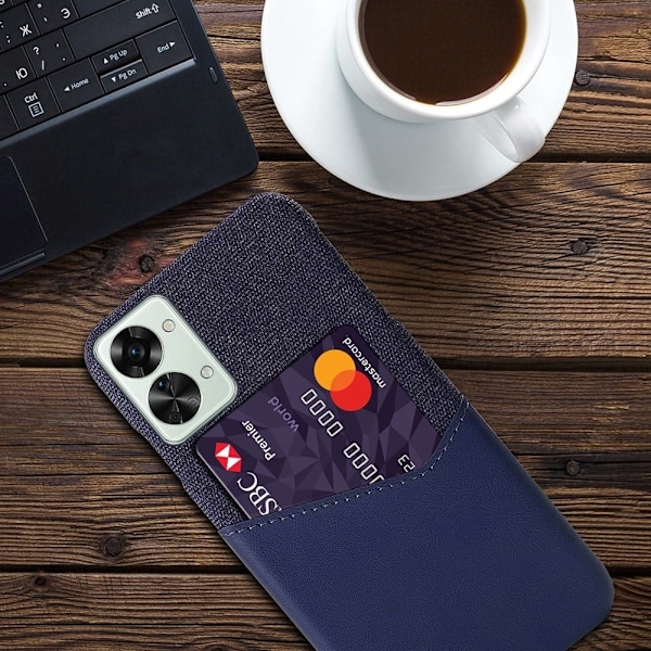 Bofink OnePlus Nord 2T cover med kortholder - Blå Blue