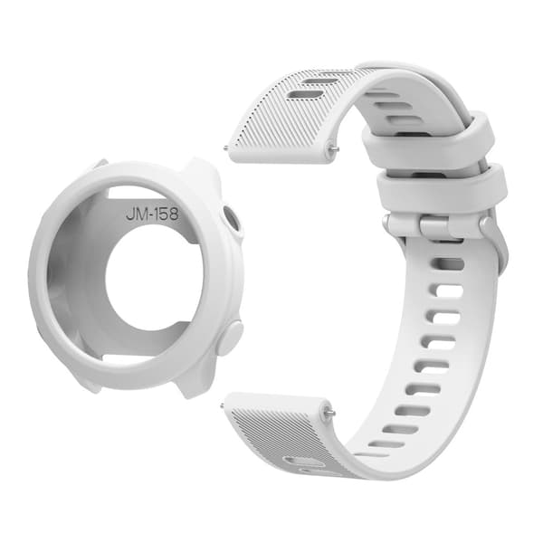 Garmin Forerunner 158 Silicone Replacement Strap Watch Band med beskyttelsesetui - Hvid White