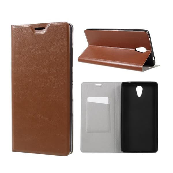 Lenovo Phab 2 Horse Lær Flip Etui - Brun Brown