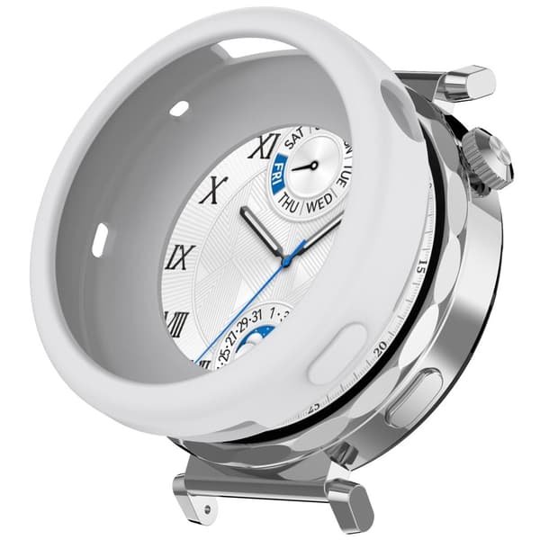 Huawei Watch GT 5 Pro 42mm Fodral Mjukt silikonskyddande ramskydd - Grå Silvergrå
