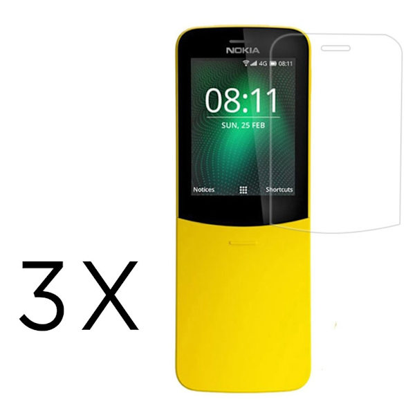 Nokia 8110 Klar Lcd Skjermbeskytter - 3-Pack Transparent