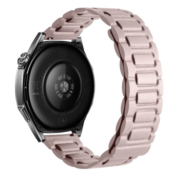 Erstatningsklokkebånd 20 mm Universal 3-Perle Magnetic Leather Strap - Khaki Brown