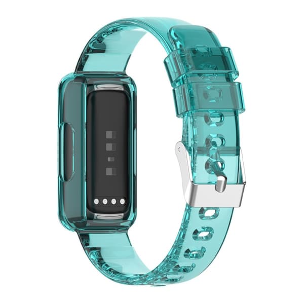 Fitbit Inspire 3 klokkerem i silikon med deksel - Gjennomsiktig Blå Blue