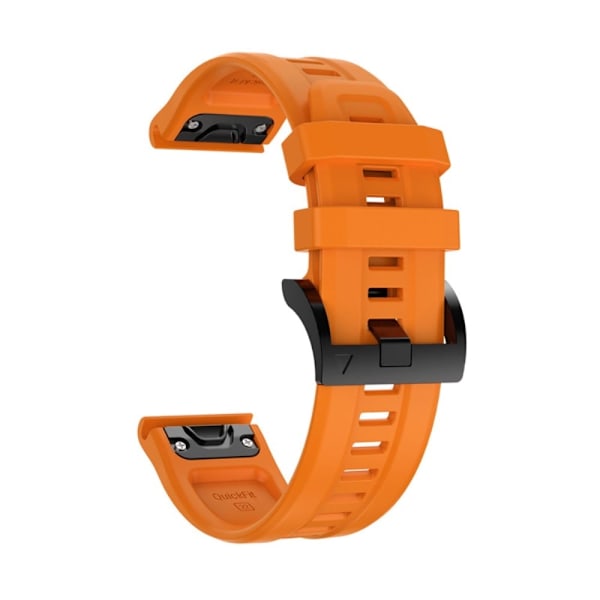 Yksivärinen silikoninen kellohihna Garmin-kelloon - Oranssi Orange