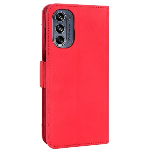 Modernt Motorola Moto G62 5G fodral med plånbok - Röd Röd