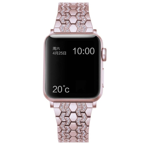 Apple Watch (45mm) bling rhinestone decor urrem - Lyserød Pink