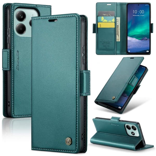 CaseMe Xiaomi Redmi Note 14 5G vintage-kotelo - Vihreä Green