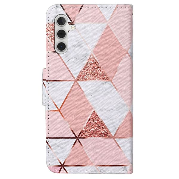Wonderland Samsung Galaxy A14 Läppäkotelo - Marble Pattern Pink
