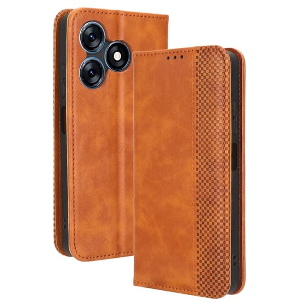 Bofink Vintage Tecno Spark 10 Læder Etui - Brun Brown