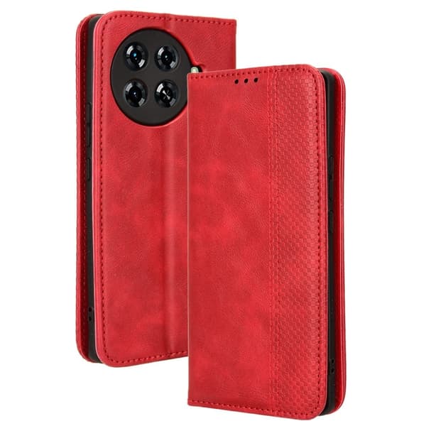 Bofink Vintage Tecno Spark 20 Pro Plus lærveske - Rød Red