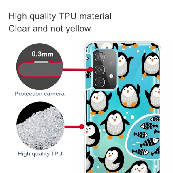 Deco Samsung Galaxy A23 kotelot - Pingviinit Black