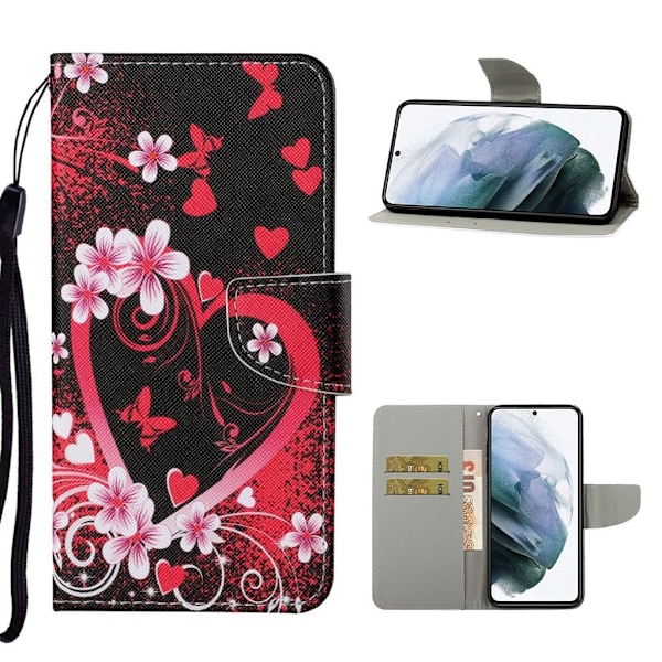 Wonderland Samsung Galaxy S21 FE Flip etui - Hjerte Red