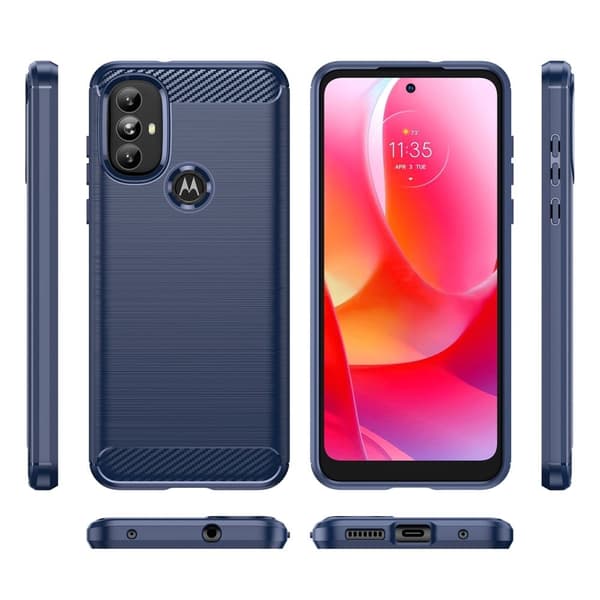 Carbon Flex Etui Motorola Moto G Power (2022) - Blå Blue