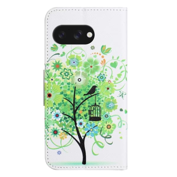 Wonderland Google Pixel 9a flip etui - Grønt Træ Green