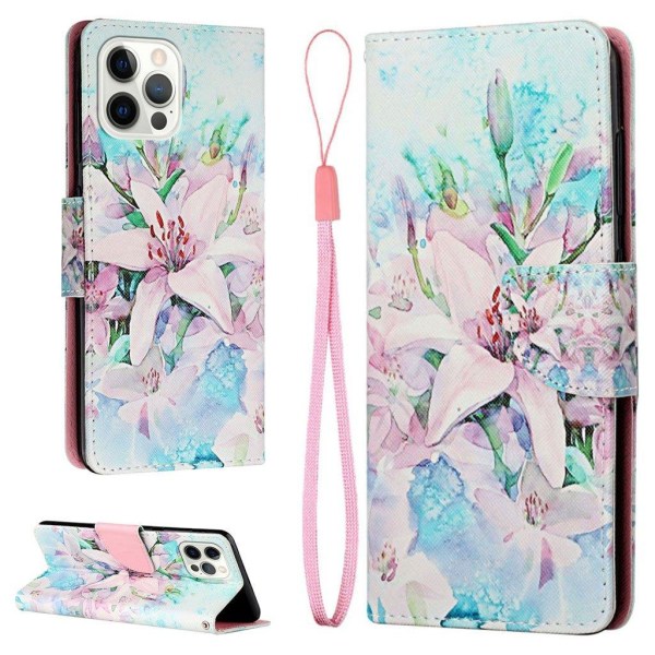 Wonderland iPhone 13 Pro Max Flip Etui - Lily Multicolor