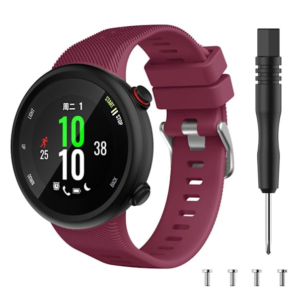 Garmin Forerunner 45 cool silikone Urrem - Vinrød Red