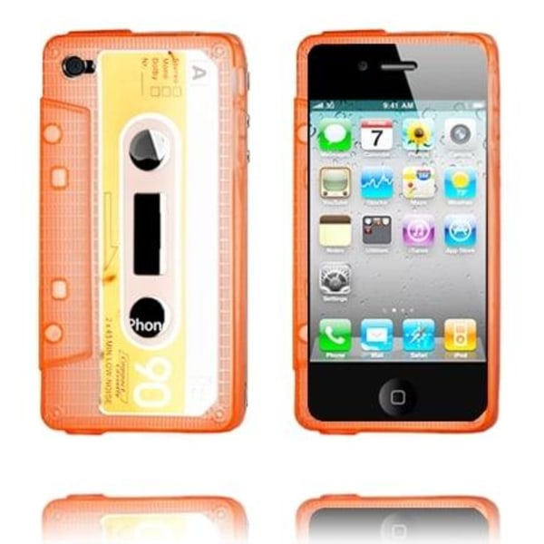 Cassette Skal Semi-Transparent (Orange) iPhone 4/4S Silikonskal Orange