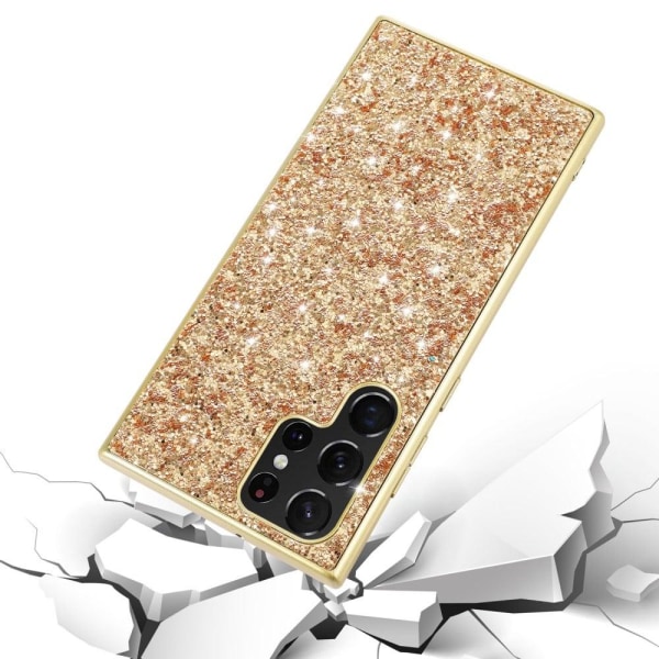 Glitter Samsung Galaxy S23 Ultra Suojakotelo - Sininen Blue
