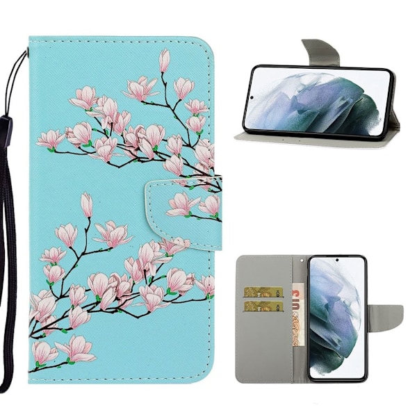 Wonderland Samsung Galaxy S21 FE Flip etui - Blomst Blue