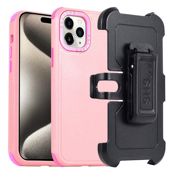 Skyddsfodral för iPhone 15 Plus - Rosa + Ros Rosa