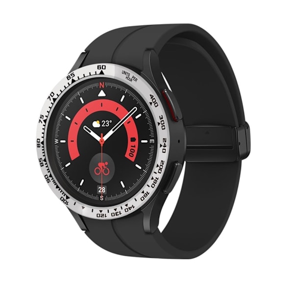Samsung Galaxy Watch 5 Pro aluminiumslegering hastighedsskala bezel ring - Sort / Sort / Sort Black
