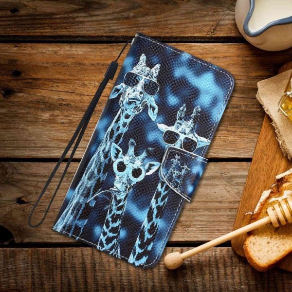 Wonderland Samsung Galaxy S22 Ultra flip etui - Giraf Blue